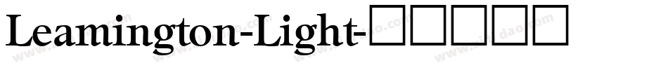 Leamington-Light字体转换