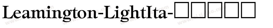 Leamington-LightIta字体转换