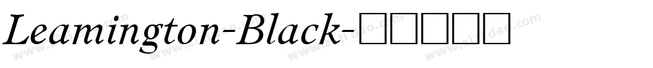 Leamington-Black字体转换