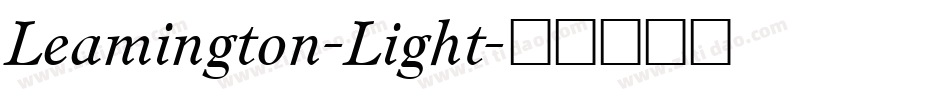 Leamington-Light字体转换