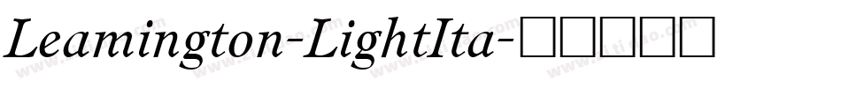 Leamington-LightIta字体转换