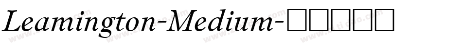 Leamington-Medium字体转换