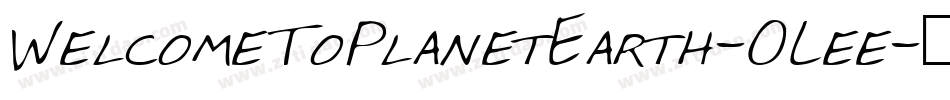 WelcomeToPlanetEarth-OLee字体转换