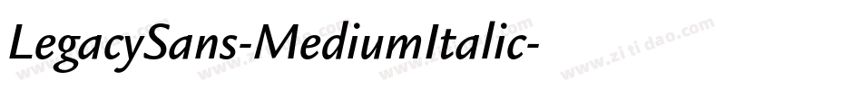 LegacySans-MediumItalic字体转换
