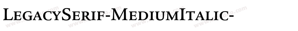 LegacySerif-MediumItalic字体转换