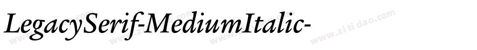 LegacySerif-MediumItalic字体转换