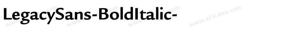 LegacySans-BoldItalic字体转换