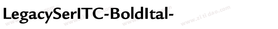 LegacySerITC-BoldItal字体转换