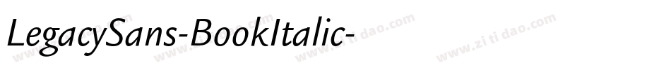 LegacySans-BookItalic字体转换