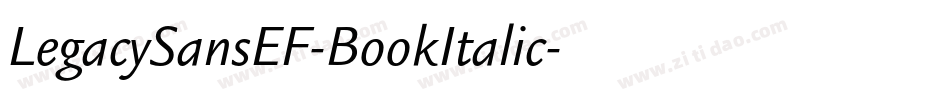 LegacySansEF-BookItalic字体转换