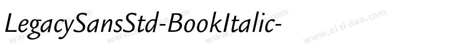 LegacySansStd-BookItalic字体转换