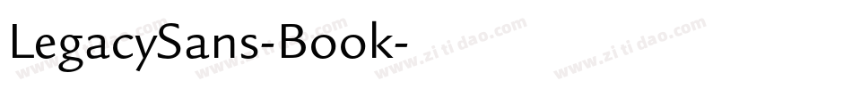 LegacySans-Book字体转换