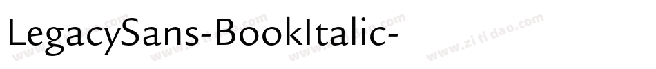LegacySans-BookItalic字体转换