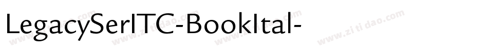 LegacySerITC-BookItal字体转换