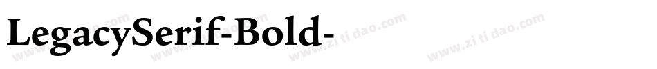LegacySerif-Bold字体转换