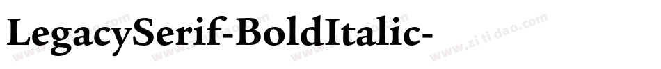 LegacySerif-BoldItalic字体转换