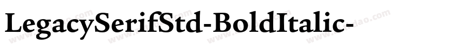 LegacySerifStd-BoldItalic字体转换