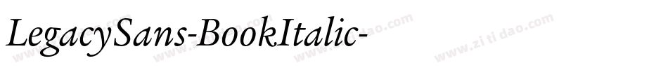 LegacySans-BookItalic字体转换