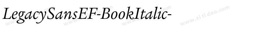 LegacySansEF-BookItalic字体转换