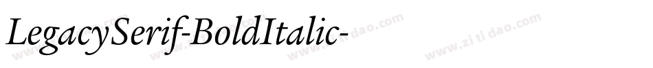 LegacySerif-BoldItalic字体转换
