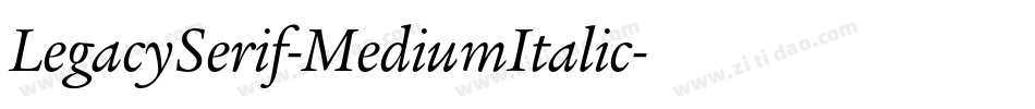 LegacySerif-MediumItalic字体转换