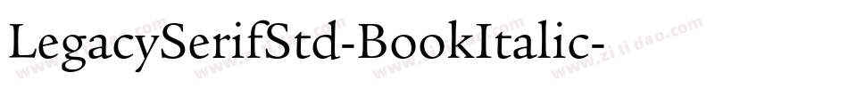 LegacySerifStd-BookItalic字体转换
