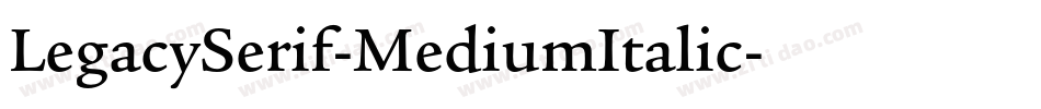 LegacySerif-MediumItalic字体转换