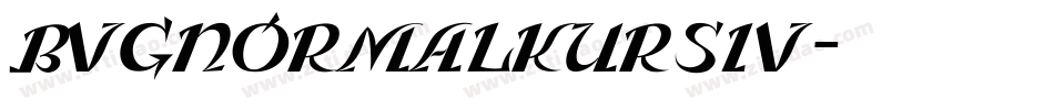 BVGNormalKursiv字体转换