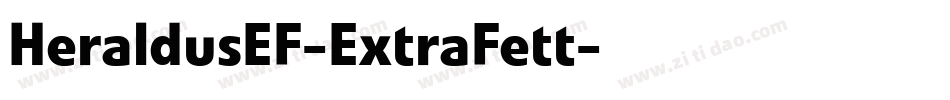 HeraldusEF-ExtraFett字体转换