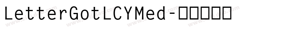 LetterGotLCYMed字体转换