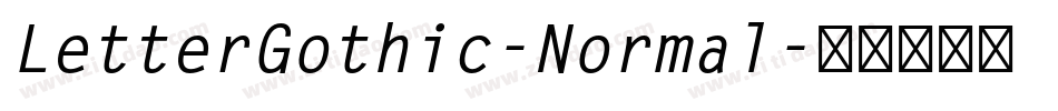 LetterGothic-Normal字体转换
