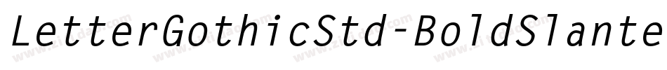 LetterGothicStd-BoldSlanted字体转换