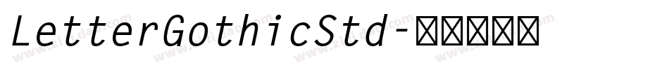 LetterGothicStd字体转换