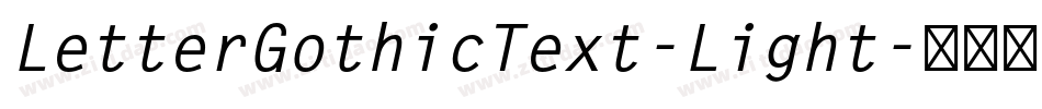 LetterGothicText-Light字体转换