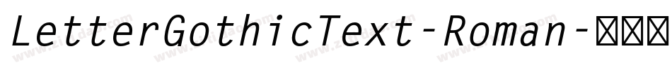 LetterGothicText-Roman字体转换
