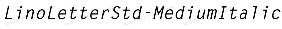 LinoLetterStd-MediumItalic字体转换