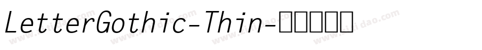 LetterGothic-Thin字体转换