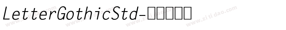 LetterGothicStd字体转换