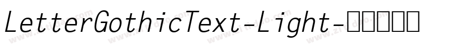 LetterGothicText-Light字体转换