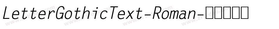 LetterGothicText-Roman字体转换