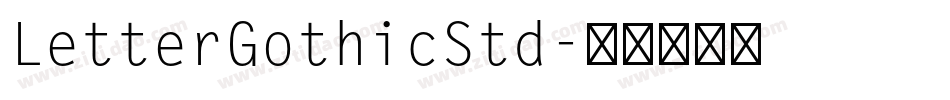 LetterGothicStd字体转换