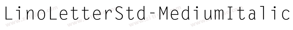 LinoLetterStd-MediumItalic字体转换