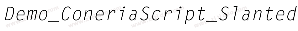 Demo_ConeriaScript_Slanted字体转换