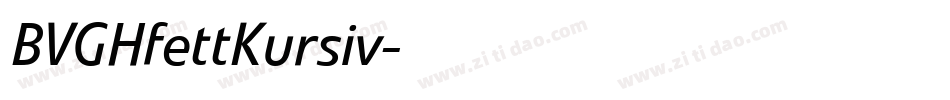 BVGHfettKursiv字体转换