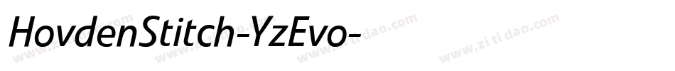 HovdenStitch-YzEvo字体转换