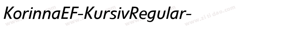 KorinnaEF-KursivRegular字体转换