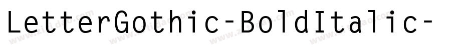 LetterGothic-BoldItalic字体转换