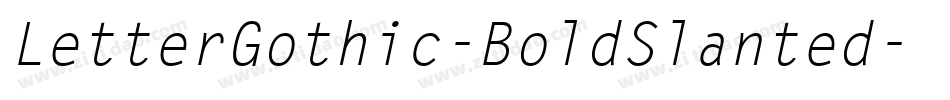 LetterGothic-BoldSlanted字体转换