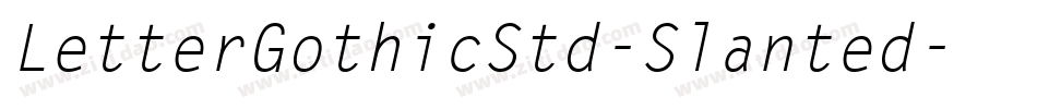 LetterGothicStd-Slanted字体转换