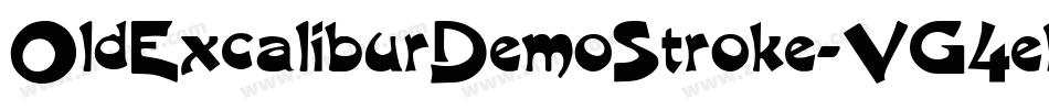 OldExcaliburDemoStroke-VG4el字体转换